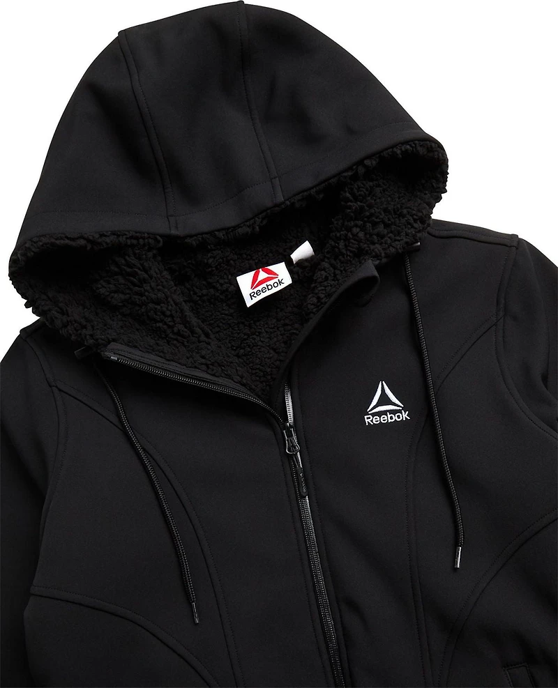 Reebok Women's Sherpa Lined Softshell Jacket with Hood