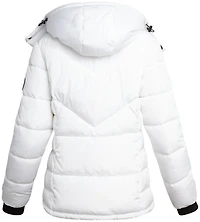 Reebok Womens' Adjustable Puffer Coat with Sherpa Lined Hood