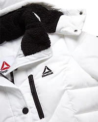 Reebok Womens' Adjustable Puffer Coat with Sherpa Lined Hood