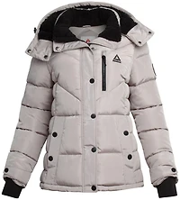 Reebok Womens' Adjustable Puffer Coat with Sherpa Lined Hood