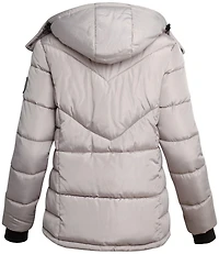 Reebok Womens' Adjustable Puffer Coat with Sherpa Lined Hood
