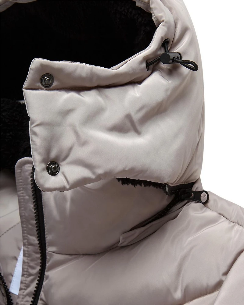 Reebok Womens' Adjustable Puffer Coat with Sherpa Lined Hood