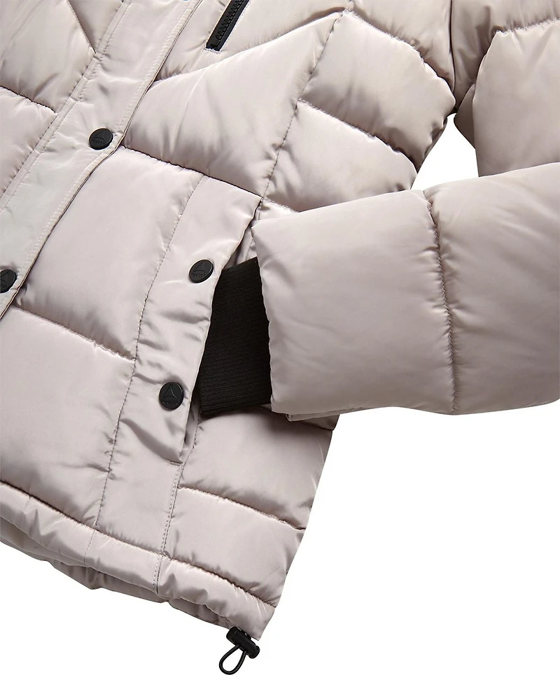 Reebok Womens' Adjustable Puffer Coat with Sherpa Lined Hood