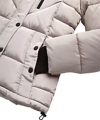 Reebok Womens' Adjustable Puffer Coat with Sherpa Lined Hood