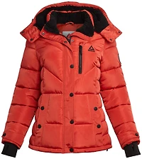 Reebok Womens' Adjustable Puffer Coat with Sherpa Lined Hood