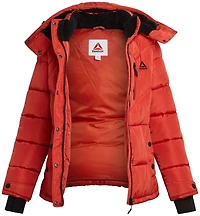 Reebok Womens' Adjustable Puffer Coat with Sherpa Lined Hood
