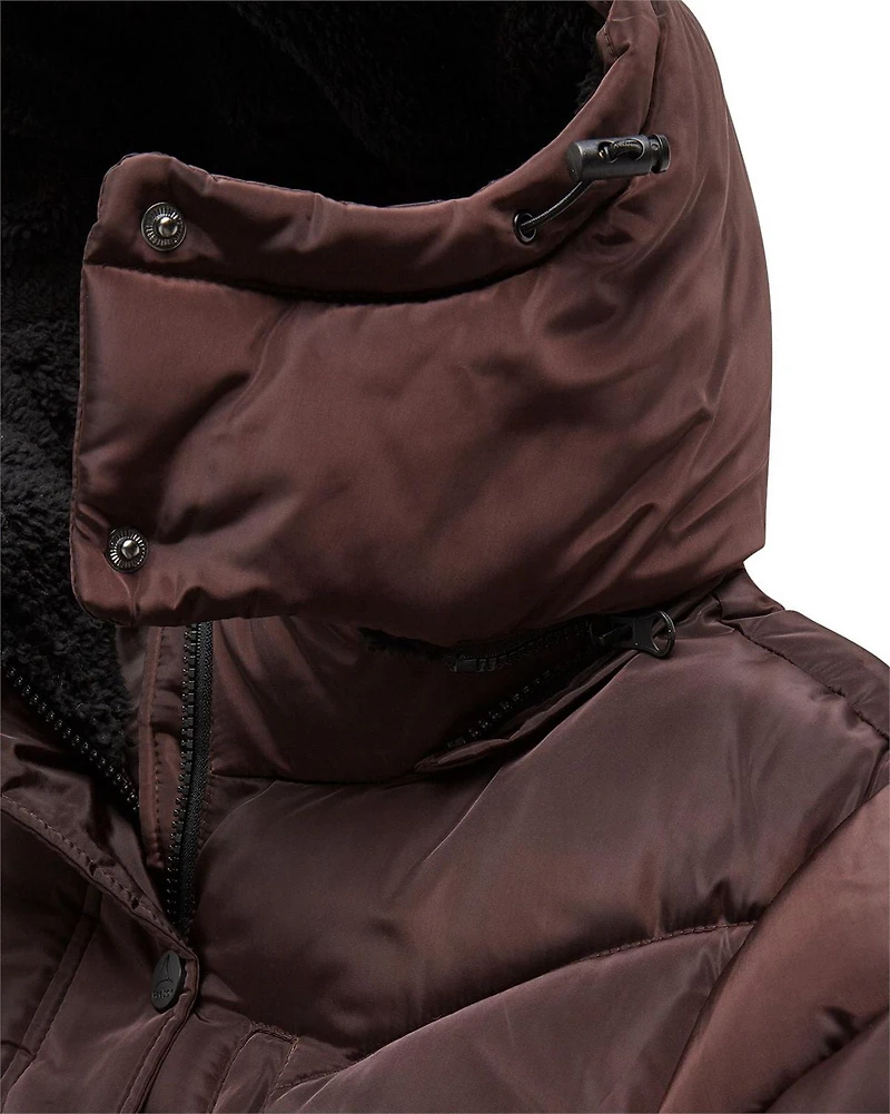 Manteau matelassé ajustable pour femmes Reebok avec capuchon doublé en sherpa