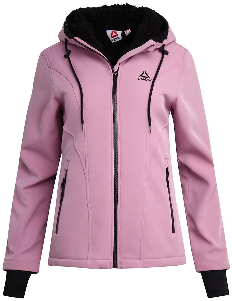 Reebok Women's Sherpa Lined Softshell Jacket with Hood