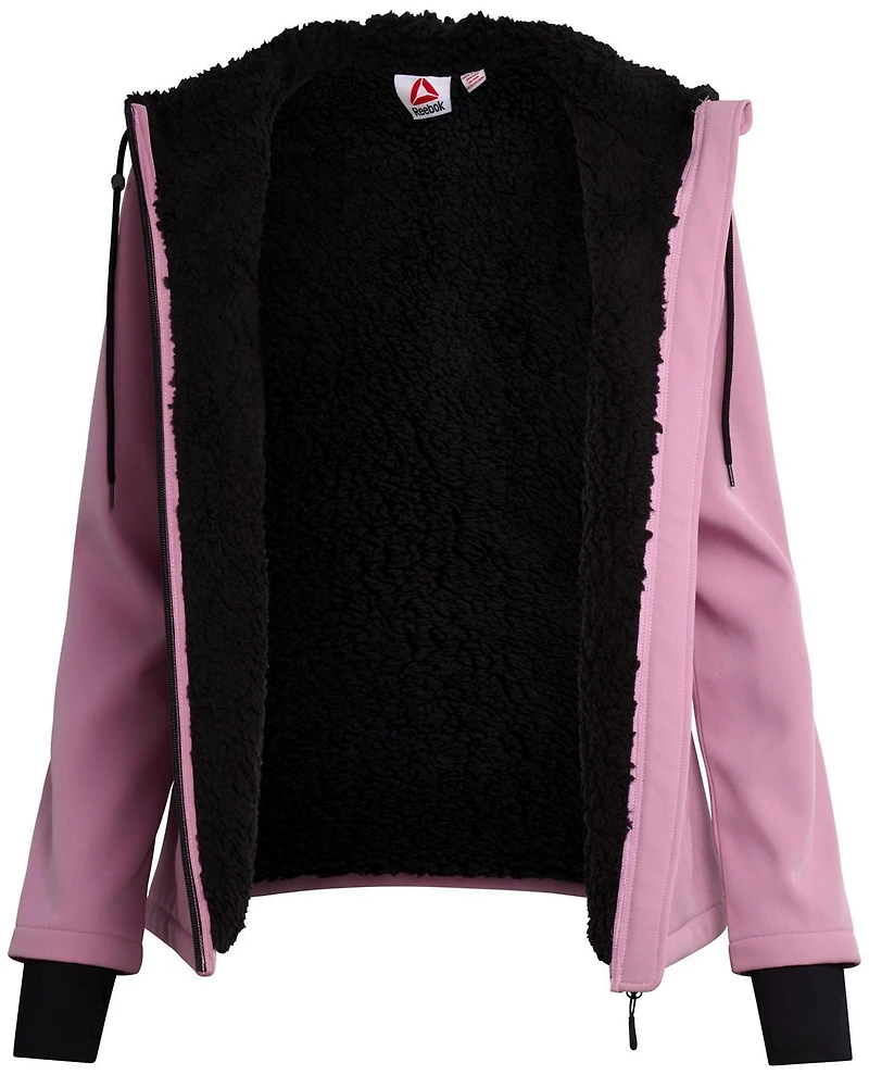 Reebok Women's Sherpa Lined Softshell Jacket with Hood