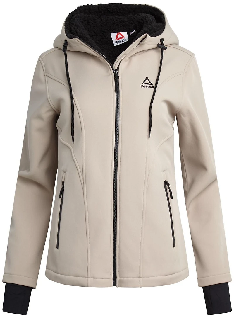 Veste softshell doublée Sherpa à capuche pour femmes Reebok