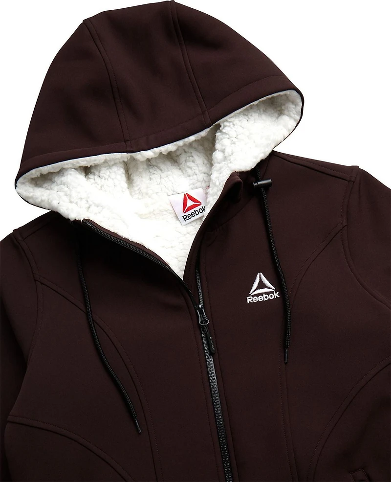 Reebok Women's Sherpa Lined Softshell Jacket with Hood