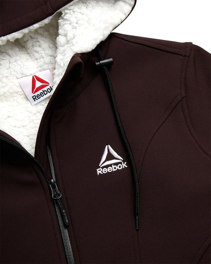 Reebok Women's Sherpa Lined Softshell Jacket with Hood