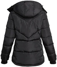 Reebok Womens' Adjustable Puffer Coat with Sherpa Lined Hood