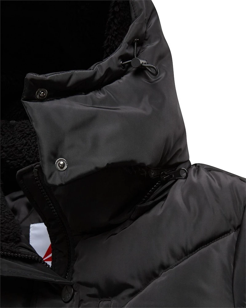 Manteau matelassé ajustable pour femmes Reebok avec capuchon doublé en sherpa