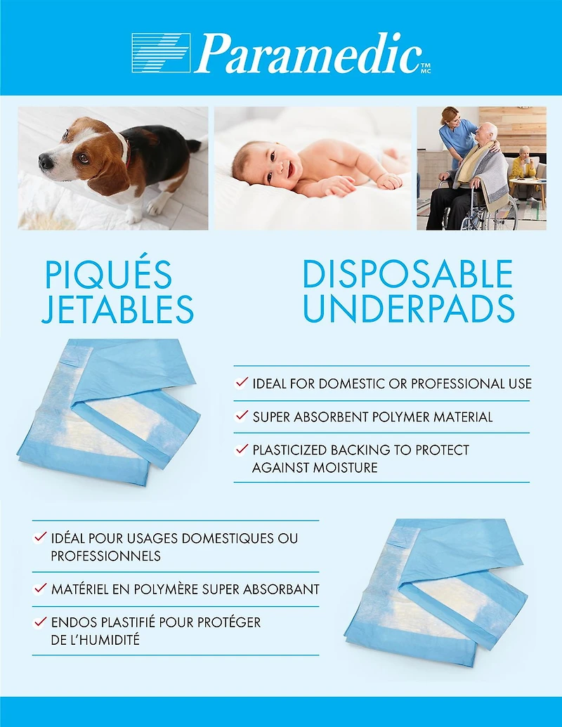 Piqué Paramédic réutilisable 34″ x 36″