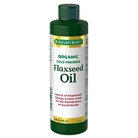 NATURE'S BOUNTY Flaxseed Oil, Organic, Cold Pressed, Vegetarian Source Of Omega-3 Fatty Acids, For The Maintenance Of Good Health 237.0 mL