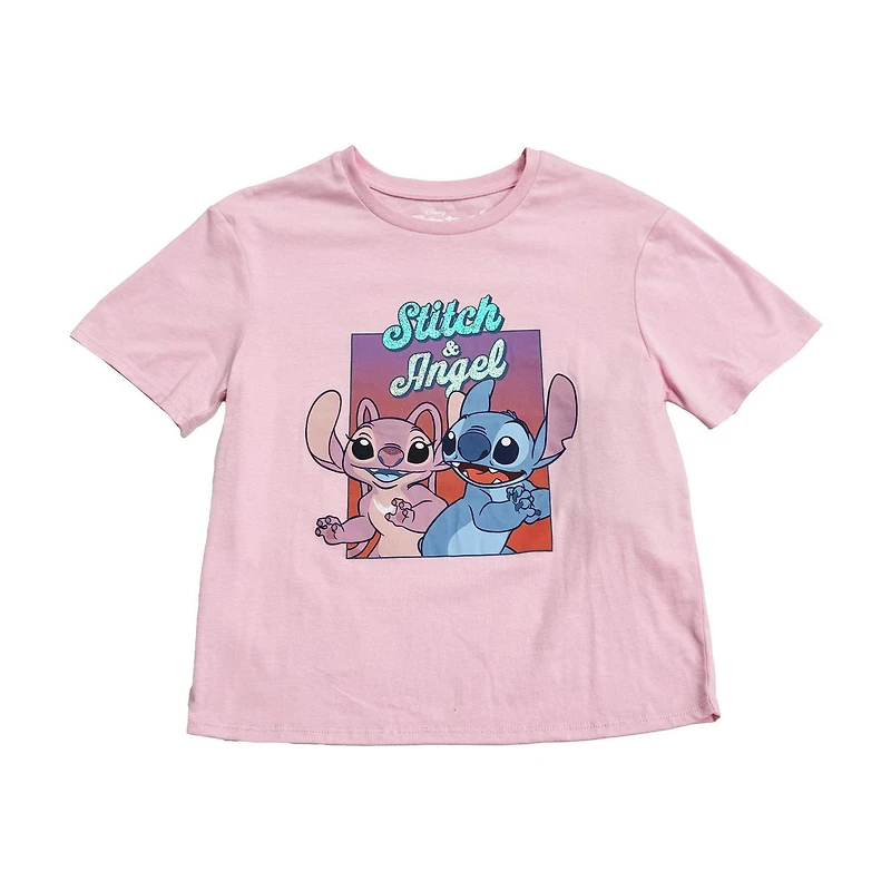 Disney Lilo & Stitch T-shirt à manches courtes pour fille Angel Team