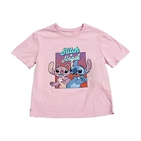 Disney Lilo & Stitch T-shirt à manches courtes pour fille Angel Team