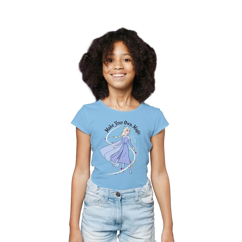 Disney Frozen 2 Filles Elsa Own Magic T-shirt à manches courtes