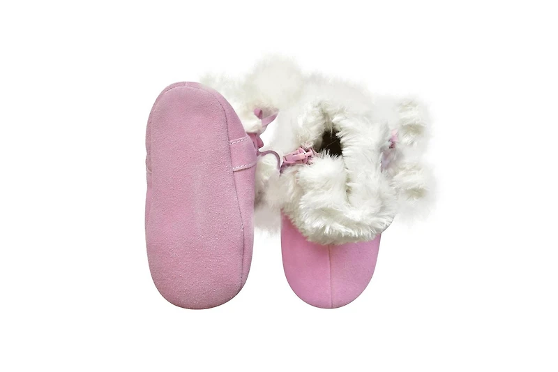 MoccasinZ Botte Pom Pom Rose