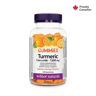 Webber Naturals Curcumine de Curcuma 1260 mg 120 Gelifies