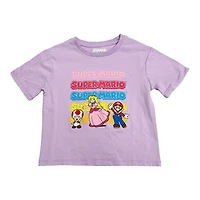 Super Mario Girls T-shirt à manches courtes Ici nous allons
