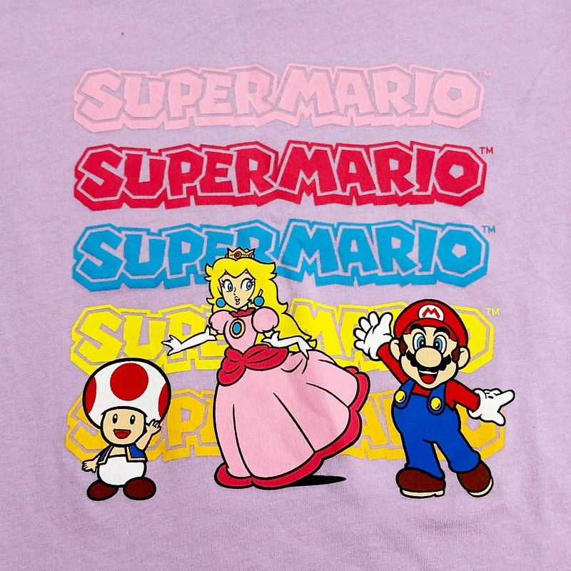Super Mario Girls Here We Go Short Sleeve T-Shirt