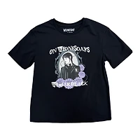 Wednesday Girls T-shirt noir à manches courtes Wednesday