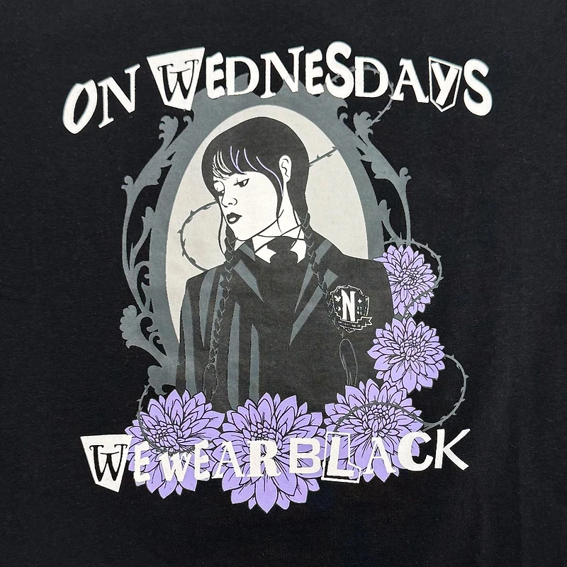 Wednesday Girls Black Wednesday Short Sleeve T-Shirt
