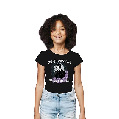 Wednesday Girls Black Wednesday Short Sleeve T-Shirt