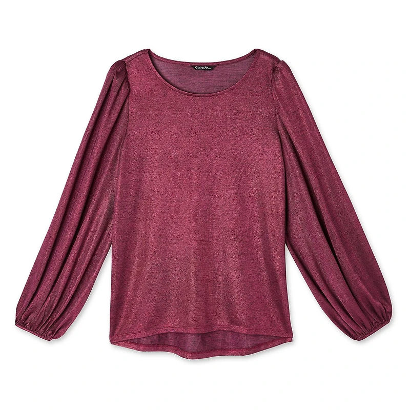 Haut lustré à ourlet court long George pour femmes