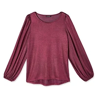 Haut lustré à ourlet court long George pour femmes