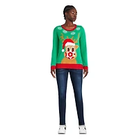 Chandail au motif de renne George pour femmes