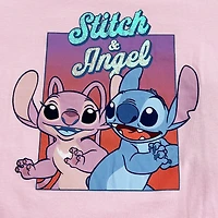 Disney Lilo & Stitch T-shirt à manches courtes pour fille Angel Team