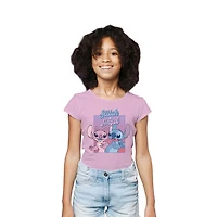 Disney Lilo & Stitch T-shirt à manches courtes pour fille Angel Team