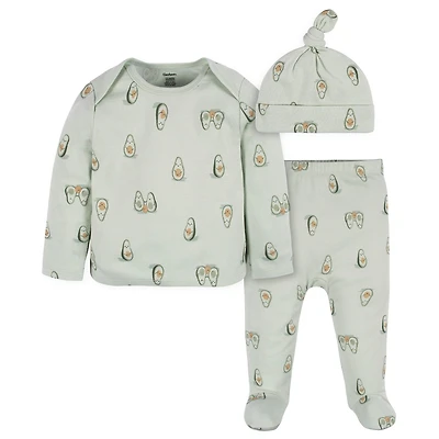 Gerber Ensemble 3 Pièces Bonnet, Chemise et Pantalon pour Bébé