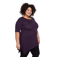 George Women's Plus Sharkbite Hem Tee