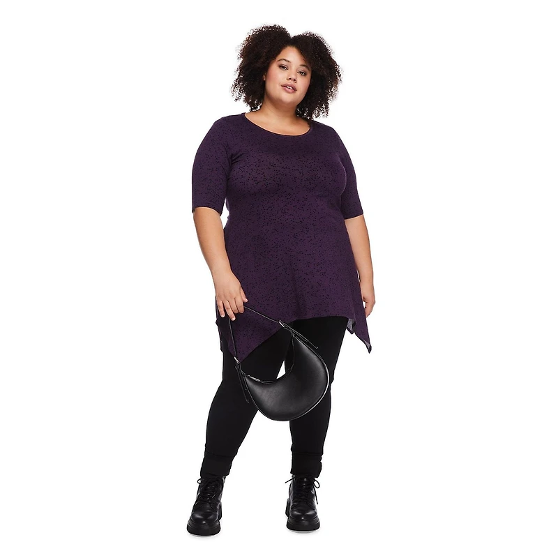 George Women's Plus Sharkbite Hem Tee