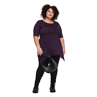 George Women's Plus Sharkbite Hem Tee