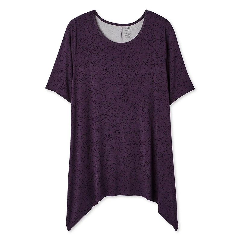 George Women's Plus Sharkbite Hem Tee