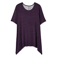 George Women's Plus Sharkbite Hem Tee