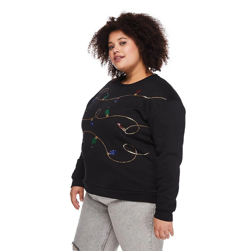 Chandail de Noël en molleton George Plus pour femmes Tailles 1X-4X