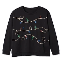 George Women's Plus Christmas Fleece Popover, Sizes 1X-4X