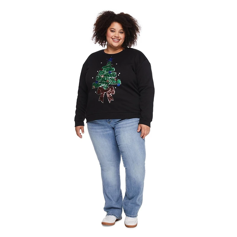 Chandail de Noël en molleton George Plus pour femmes Tailles 1X-4X