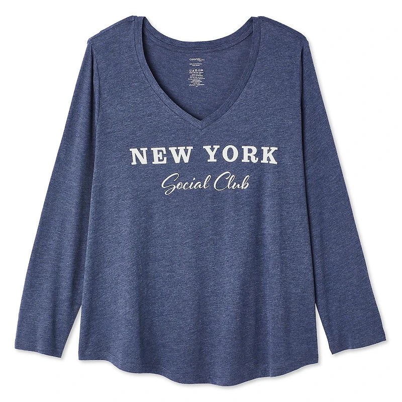 George Women's Plus V-Neckline Tee