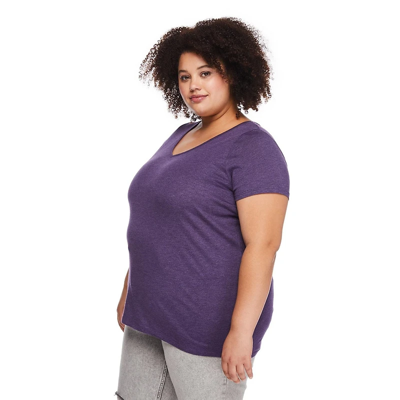 T-shirt à encolure en V George Plus pour femmes