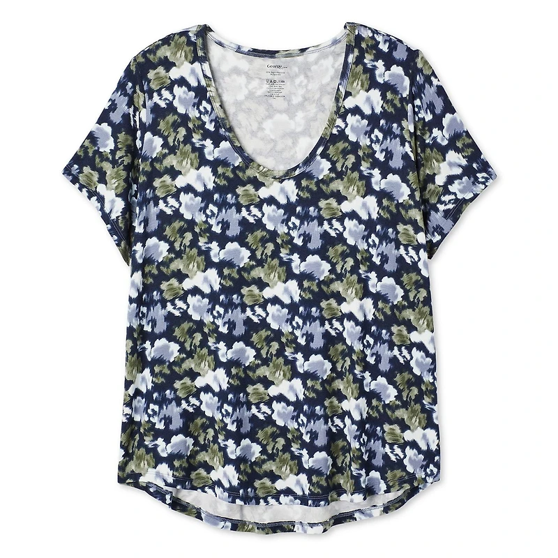 T-shirt à encolure dégagée George Plus pour femmes