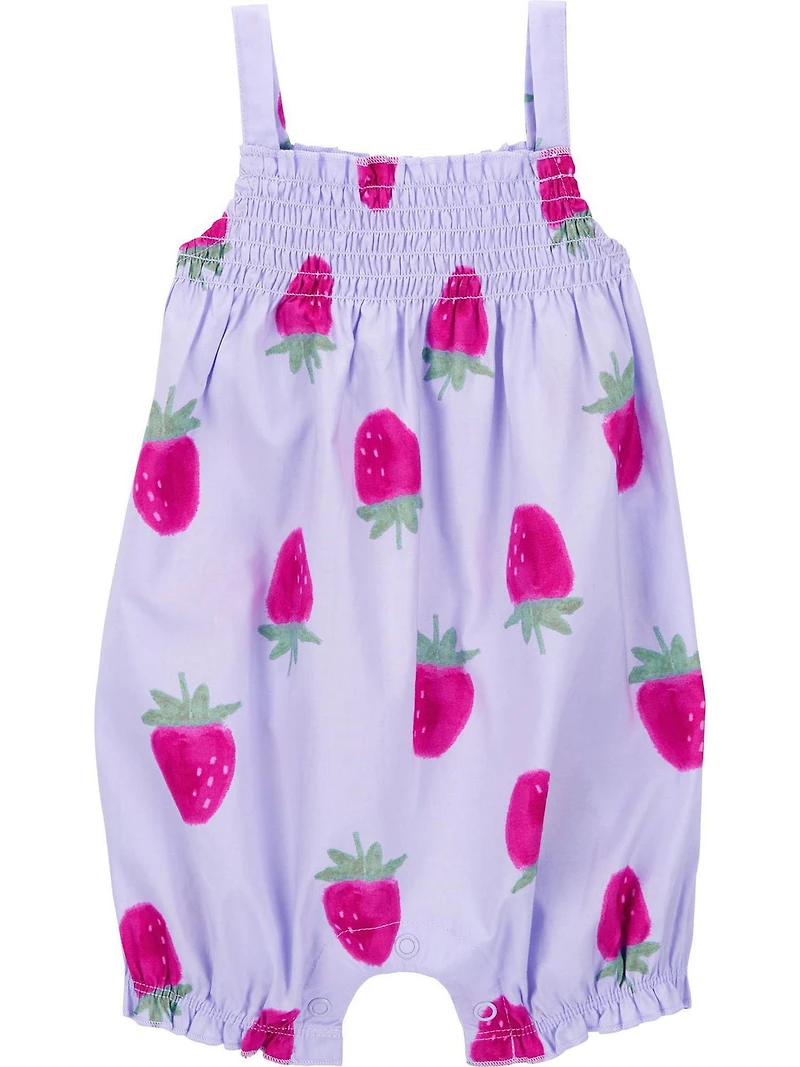 Carter's Child of Mine Baby Girls Strawberry Romper, 0/3-24 Months