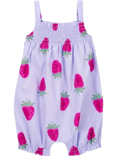 Carter's Child of Mine Baby Girls Strawberry Romper, 0/3-24 Months