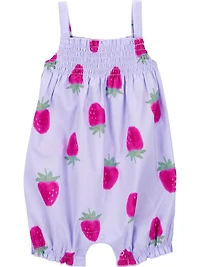 Carter's Child of Mine Baby Girls Strawberry Romper, 0/3-24 Months